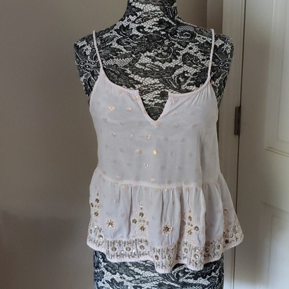 Abercrombie & Fitch Tops - A&F white/gold tank, size M